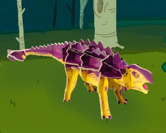 Build Your Own Moving Ankylosaurus - Pull Tab Swishing Tail Action - Eco Friendly Cardboard Craft Kit - Ages 8+ [KSIĄŻKA]