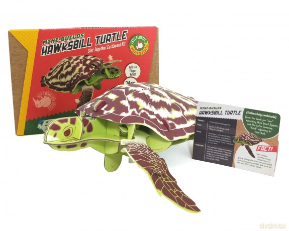 Build Your Own Moving Hawksbill Turtle - Pull Tab Moving Flipper Action - Eco Friendly Cardboard Craft Kit - Ages 8+ [KSIĄŻKA]