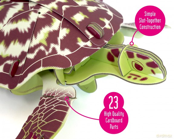 Build Your Own Moving Hawksbill Turtle - Pull Tab Moving Flipper Action - Eco Friendly Cardboard Craft Kit - Ages 8+ [KSIĄŻKA]