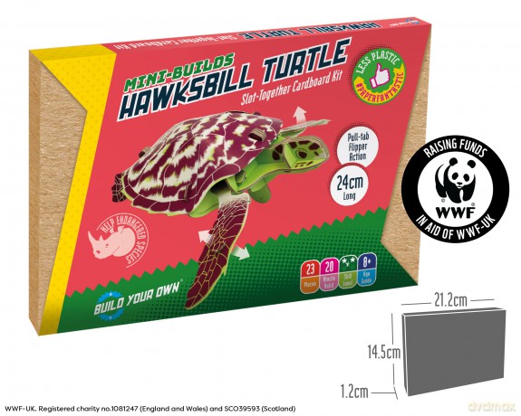 Build Your Own Moving Hawksbill Turtle - Pull Tab Moving Flipper Action - Eco Friendly Cardboard Craft Kit - Ages 8+ [KSIĄŻKA]