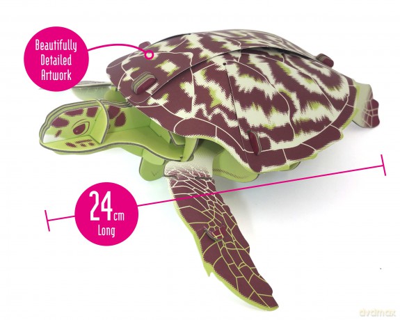 Build Your Own Moving Hawksbill Turtle - Pull Tab Moving Flipper Action - Eco Friendly Cardboard Craft Kit - Ages 8+ [KSIĄŻKA]