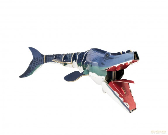 Build Your Own Moving Mosasaurus - Pull Tab Jaw and Fin Action - Eco Friendly Cardboard Craft Kit - Ages 8+ [KSIĄŻKA]