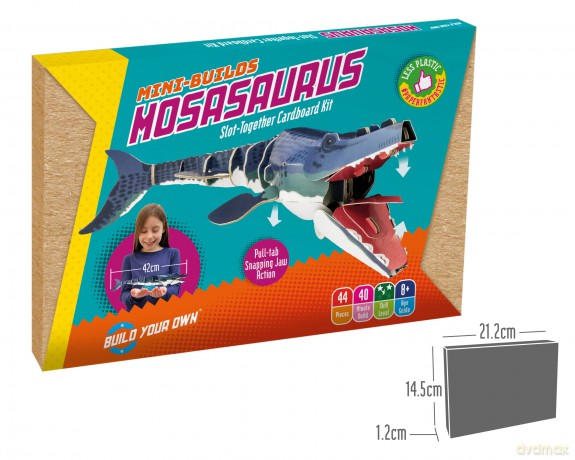 Build Your Own Moving Mosasaurus - Pull Tab Jaw and Fin Action - Eco Friendly Cardboard Craft Kit - Ages 8+ [KSIĄŻKA]