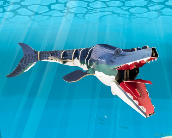Build Your Own Moving Mosasaurus - Pull Tab Jaw and Fin Action - Eco Friendly Cardboard Craft Kit - Ages 8+ [KSIĄŻKA]