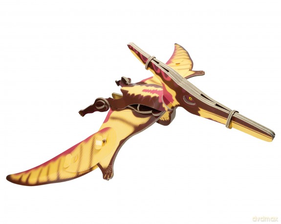 Build Your Own Moving Pteranodon - Pull Tab Flapping Wing Action - Eco Friendly Cardboard Craft Kit - Ages 8+ [PUZZLE]