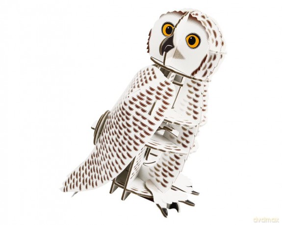 Build Your Own Moving Snowy Owl - Rotating Head Action - Eco Friendly Cardboard Craft Kit - Ages 8+ [KSIĄŻKA]