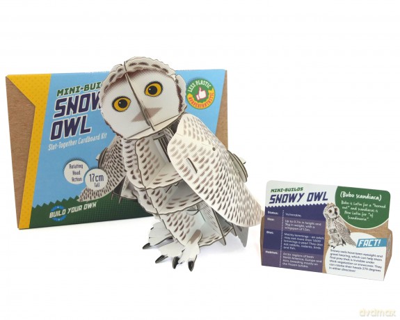 Build Your Own Moving Snowy Owl - Rotating Head Action - Eco Friendly Cardboard Craft Kit - Ages 8+ [KSIĄŻKA]