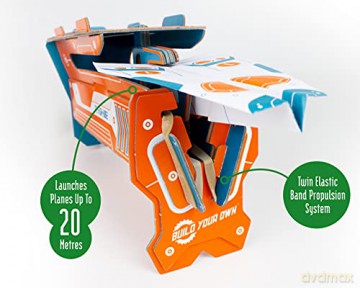 Build Your Own Paper Plane Launcher - 10x Fold 'n' Fly Paper Planes - Eco Friendly Cardboard Craft Kit - Ages 8+ [KSIĄŻKA]