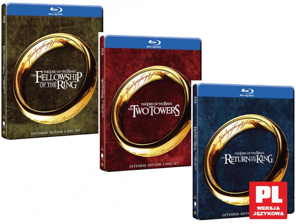 Władca Pierścieni Trylogia edycja rozszerzona (steelbook) Pakiet [6Blu-Ray]