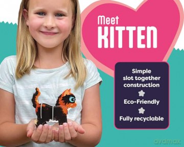Build Your Own Puurrrrfect Kitten - Comes with Accessories and Trinket Chest! - Eco Friendly Cardboard Craft Kit - Ages 4+ [KSIĄŻKA]
