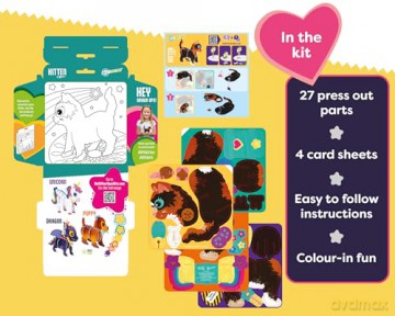 Build Your Own Puurrrrfect Kitten - Comes with Accessories and Trinket Chest! - Eco Friendly Cardboard Craft Kit - Ages 4+ [KSIĄŻKA]