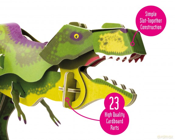 Build Your Own T-Rex Dinosaur - Moving Head and Jaw Closing Action - Eco Friendly Cardboard Craft Kit - Ages 8+ [KSIĄŻKA]