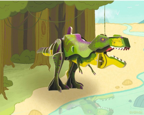 Build Your Own T-Rex Dinosaur - Moving Head and Jaw Closing Action - Eco Friendly Cardboard Craft Kit - Ages 8+ [KSIĄŻKA]