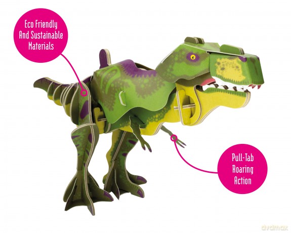 Build Your Own T-Rex Dinosaur - Moving Head and Jaw Closing Action - Eco Friendly Cardboard Craft Kit - Ages 8+ [KSIĄŻKA]