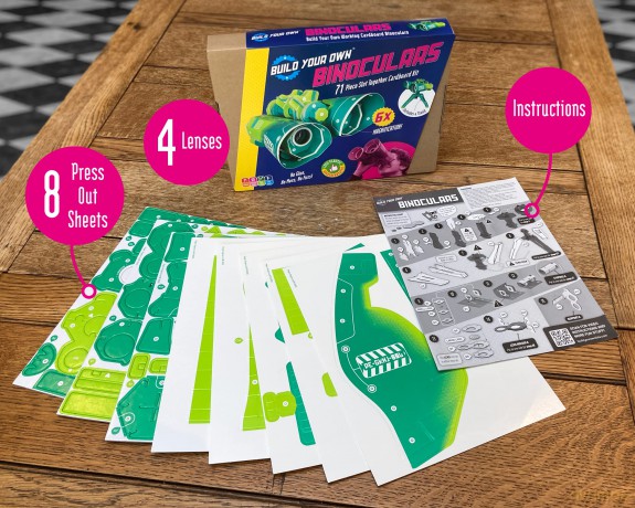 Build Your Own Working Binoculars - 16x Magnification - Eco Friendly Cardboard Craft Kit - Ages 8+ [KSIĄŻKA]