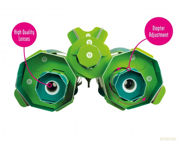 Build Your Own Working Binoculars - 16x Magnification - Eco Friendly Cardboard Craft Kit - Ages 8+ [KSIĄŻKA]