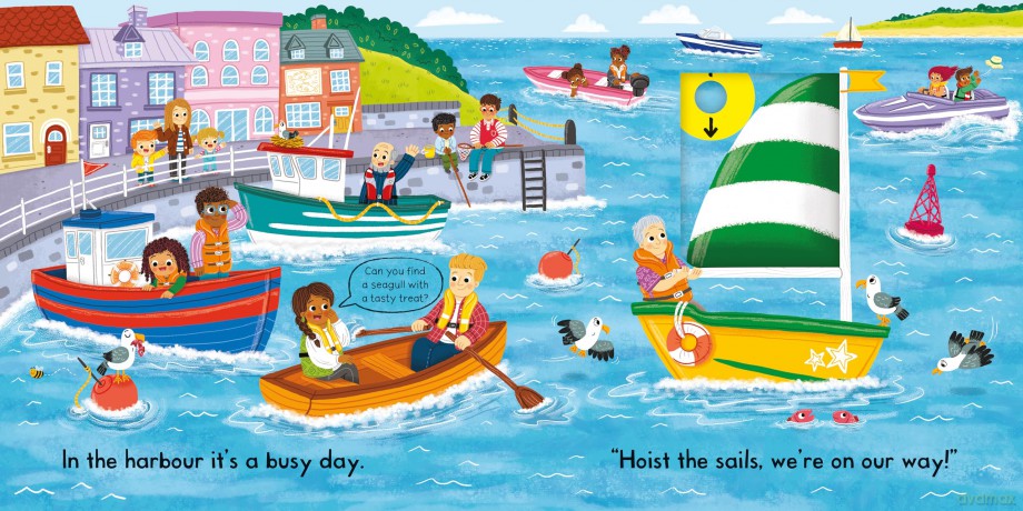 Busy Boats: A Push Pull and Slide Book (Campbell Busy Books, 28) - Campbell Books [KSIĄŻKA]