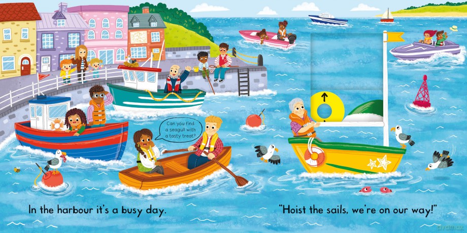 Busy Boats: A Push Pull and Slide Book (Campbell Busy Books, 28) - Campbell Books [KSIĄŻKA]