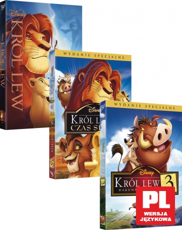 Król Lew Pakiet 1-3 (Disney) Trylogia [3DVD]