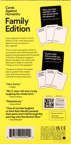 Cards Against Humanity: Family Edition - The Actual, Real, Official Family Edition of CAH [KSIĄŻKA]