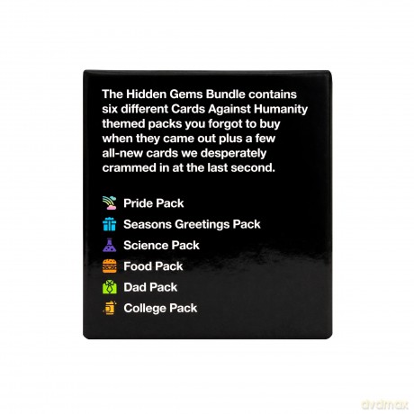 Cards Against Humanity: Hidden Gems Bundle - 6 themed packs + 10 new cards [KSIĄŻKA]