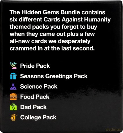 Cards Against Humanity: Hidden Gems Bundle - 6 themed packs + 10 new cards [KSIĄŻKA]
