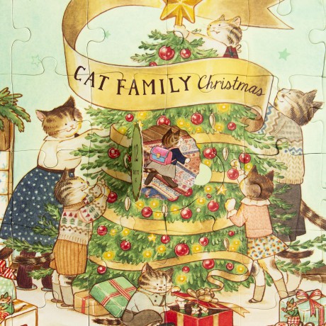 Cat Family Christmas Lift-the-Flap Puzzle: Count down to Christmas: 12 flaps: 76 pieces (Volume 2) - Lucy Brownridge [KSIĄŻKA]