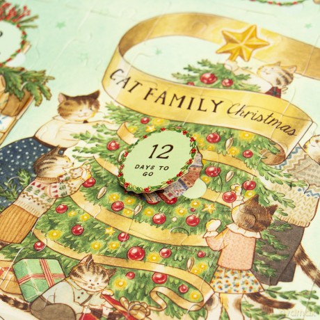 Cat Family Christmas Lift-the-Flap Puzzle: Count down to Christmas: 12 flaps: 76 pieces (Volume 2) - Lucy Brownridge [KSIĄŻKA]