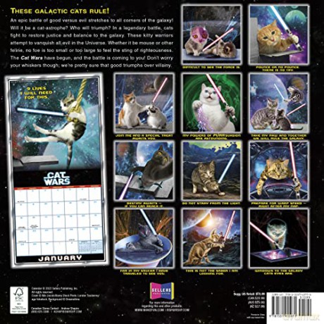 Cat Wars September 2022-December 2023 Calendar (WALL 16 MONTH) [KALENDARZ]