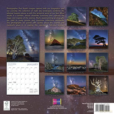 Celestial Skies 2023 16-Month (WALL 16 MONTH) - Paul Kozal [KALENDARZ]
