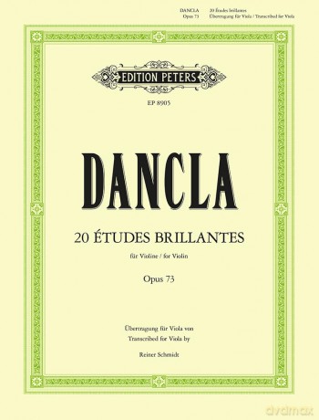 Charles Dancla-20 Etudes brillantes Op.73-Viola - Charles Dancla [KSIĄŻKA]
