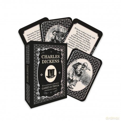 Charles Dickens: 52 Illustrated Cards With Games and Trivia Inspired by Classics - Pyramid [KSIĄŻKA]