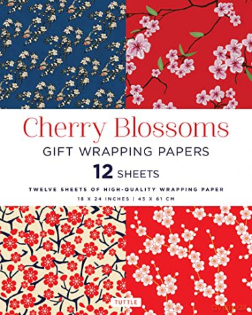Cherry Blossoms Gift Wrapping Papers: 18 x 24 inch (45 x 61 cm) Wrapping Paper [KSIĄŻKA]