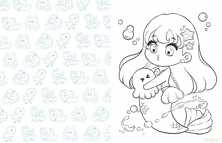Chibi World Coloring: Color your way through cute and cool chibi art! (2) (Manga Coloring) - Piuuvy [KOMIKS]