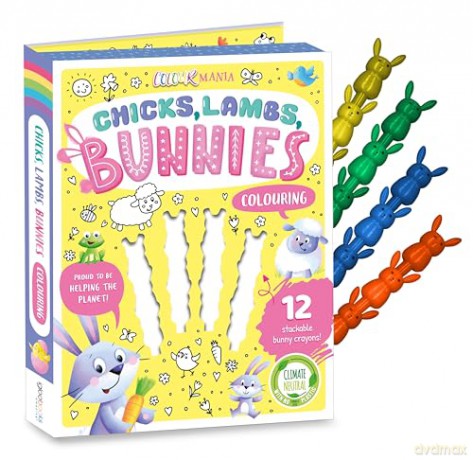 Chicks, Lambs, Bunnies Colouring (Colourmania Eco) - Igloo Books [KSIĄŻKA]