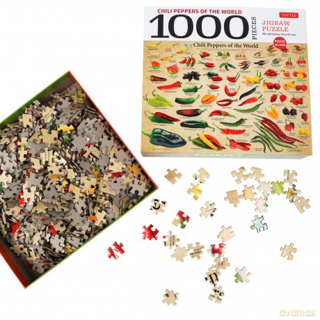 Chili Peppers of the World - 1000 Piece Jigsaw Puzzle: For Adults and Families - Finished Puzzle Size 29 X 20 Inch (74 X 51 CM); A3 Sized Poster [KSIĄŻKA]