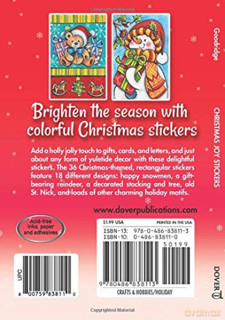 Christmas Joy 36 Stickers (Dover Sticker Books) - Teresa Goodridge [KSIĄŻKA]