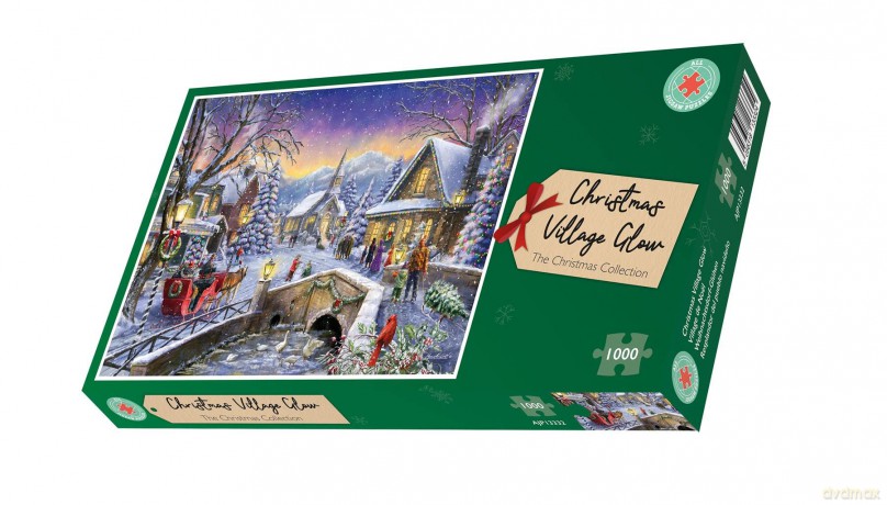 Christmas Village Glow 1000 Piece Jigsaw Puzzle [PUZZLE]