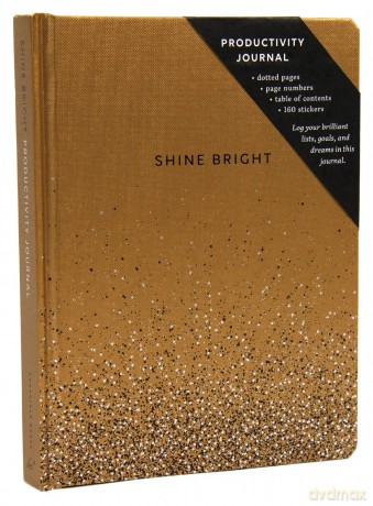 Chronicle Books Shine Bright Productivity Journal, Gold - Chronicle Books [KALENDARZ]