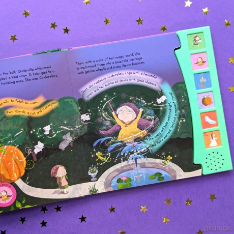 Cinderella Fairy Tale Sound Book - 6 Enchanting Sound Buttons To Press And Play (Sound Books) [KSIĄŻKA]