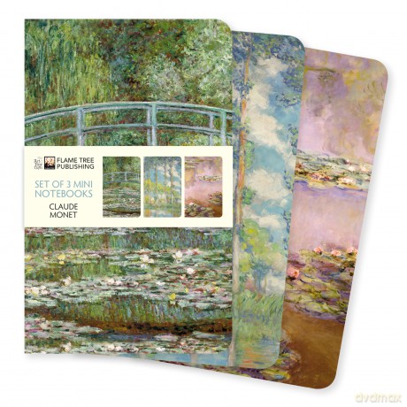 Claude Monet Set of 3 Mini Notebooks (Mini Notebook Collections) - Flame Tree Studio [KSIĄŻKA]