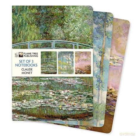 Claude Monet Set of 3 Standard Notebooks (Standard Notebook Collection) - Flame Tree Studio [KSIĄŻKA]