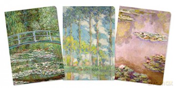 Claude Monet Set of 3 Standard Notebooks (Standard Notebook Collection) - Flame Tree Studio [KSIĄŻKA]