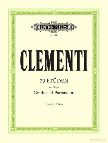 Clementi: 29 Studies from 'Gradus ad Parnassum' (Piano Solo) (EP3013): For Piano (Edition Peters) - Muzio Clementi [KSIĄŻKA]