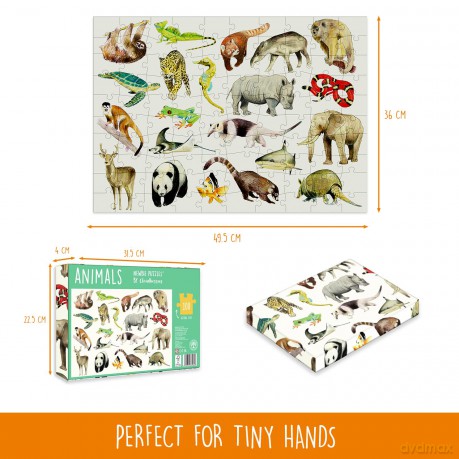 Cloudberries Animals Puzzle, 100 Piece Puzzles for Kids, Modern 100 Piece Animal Puzzle for Kids, Cute Jigsaw Puzzles for Kids Age 4-8, Wildlife Puzzles for Kids [PUZZLE]