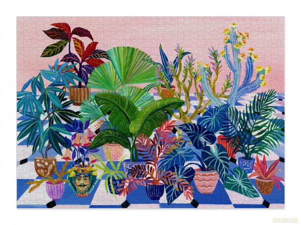 Cloudberries Backyard Jigsaw 1000 Pieces, Cool Puzzles for Adults, Garden Puzzles, 1000 Piece Flowers Puzzle featuring Houseplants, Cacti and Succulents [PUZZLE]