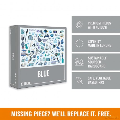 Cloudberries Blue Puzzle, 1000 Piece Jigsaw Puzzles for Adults, Blue Puzzles, Detailed Puzzles for Adults, 1000 Piece Puzzles, Blue Gifts for Adults [PUZZLE]