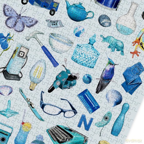 Cloudberries Blue Puzzle, 1000 Piece Jigsaw Puzzles for Adults, Blue Puzzles, Detailed Puzzles for Adults, 1000 Piece Puzzles, Blue Gifts for Adults [PUZZLE]