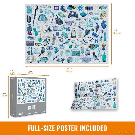 Cloudberries Blue Puzzle, 1000 Piece Jigsaw Puzzles for Adults, Blue Puzzles, Detailed Puzzles for Adults, 1000 Piece Puzzles, Blue Gifts for Adults [PUZZLE]