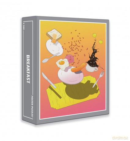 Cloudberries Breakfast Puzzle, Pop Art Puzzle, 500 Piece Puzzles for Adults, Modern Art Puzzle, 500 Piece Puzzles, Gradient Puzzle featuring Food and Coffee [PUZZLE]